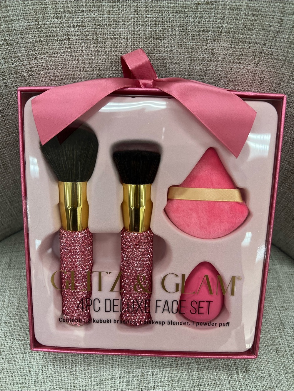 Glitz & Glam Pink Bling Deluxe Face Brush Set